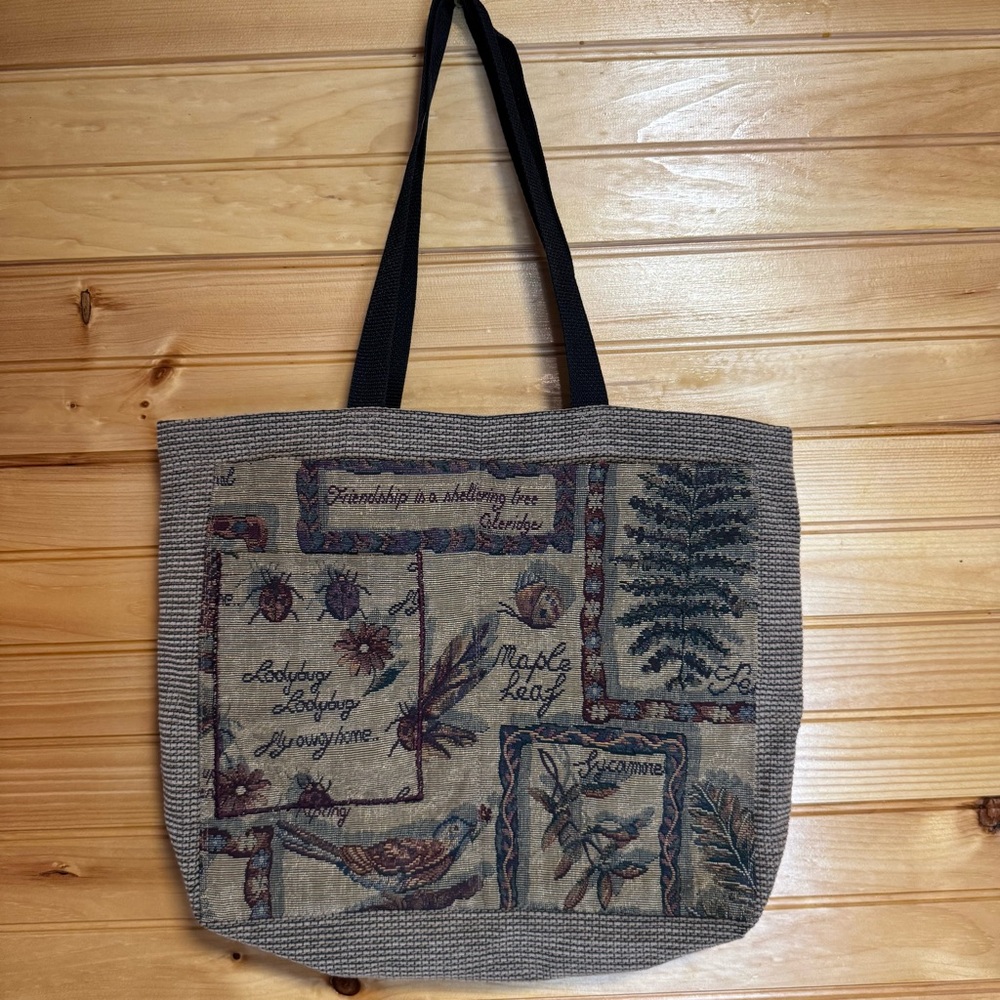 Nature-Inspired Beige Tote Bag